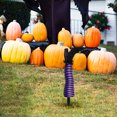 thumbnail image 5 of Fnochy Halloween Witch Legs Yard Stake Decoration, 13'' Upright Witch Leg Fearless of Wind and Rain, Sturdy 3D Shape Leg Suitable for Courtyards, Lawns and Halloween Home Decorations (Purple), 5 of 6