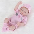 thumbnail image 2 of Reborn Baby Doll Realistic Silicone Vinyl Baby Girl 10 inch Lifelike Doll Gift Set for Ages 3+(10 inch, Close Eyes Girl), 2 of 4