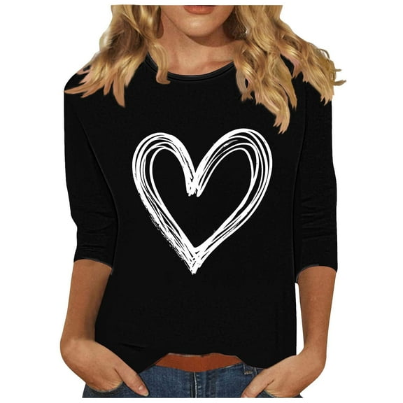 Women Blouse 3/4 Sleeve Petite, Plus Size Shirts for Women 3X Athletic Tops Women Cropped Womens Tops Dressy Casual 3/4 Sleeve V Neck Summer Shirts for Teens Modest