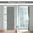thumbnail image 5 of Rosnek Accordion Door Curtain with Hooks, 49"x 79" Pleated Folding Doors Curtain Privacy Doorway Curtain Sliding Door Shade for Bedroom Living Room Bathroom Closet, Gray, 5 of 8