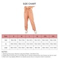 thumbnail image 5 of Pantalones casuales de mujer Color puro botón cintura elástica pantalones largos sueltos para mujer para uso diario al aire libre Rosa XL, 5 of 5