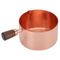 thumbnail image 4 of Rose Gold Stainless Steel Sauce Pan with Wooden Handle, Multifunctional Condiment Cup for Kitchen, Refrigerator, and Dishwasher, Durable and Easy to Clean, 4 of 8