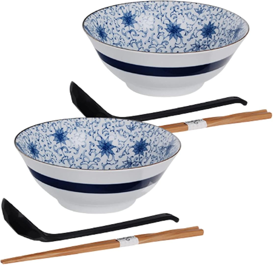 Beautiful Traditional White and Blue Flower Detailed Japanese Ceramic