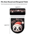 thumbnail image 4 of Renewold Toilet Lid Dust Cover Set of 2 Christmas Panda HO-HO-HO Tank Lid Covers Anti Splash Liquid Resistant Fit Most Round and Elongated Oval Toilet Bathroom, 4 of 5