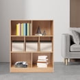 thumbnail image 3 of Bookcase, Wooden Bookshelf with 7 Compartments, 3-Tier Freestanding Display Storage Shelves, Cabinet Rack Organizer, DIY Book Case for Living Room, Bedroom, Home Office 31.5*9.06*39.37in, 3 of 26