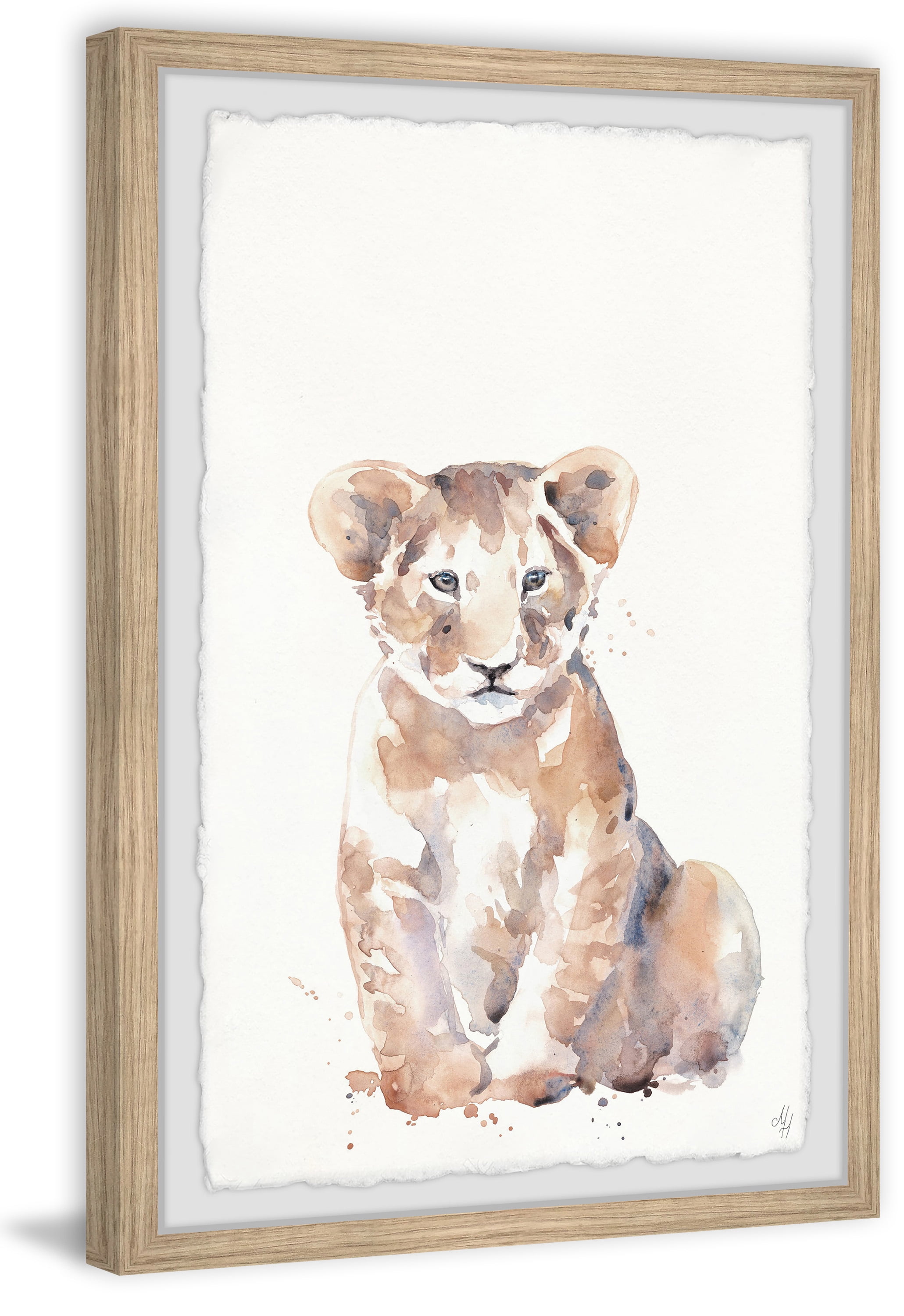 Marmont Hill Cute Little Cub Framed Wall Art