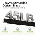 thumbnail image 5 of Ceiling Curtain Track Room Divider Curtain Rods Set with Hooks,3FT-6FT Adjustable Length Curtain Track,Black, 5 of 8