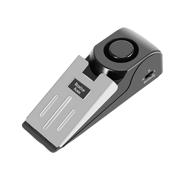 Tope de puerta portátil, alarma, bloque de alarma, topes de puerta de cuña, para dormitorio de viaje en casa,