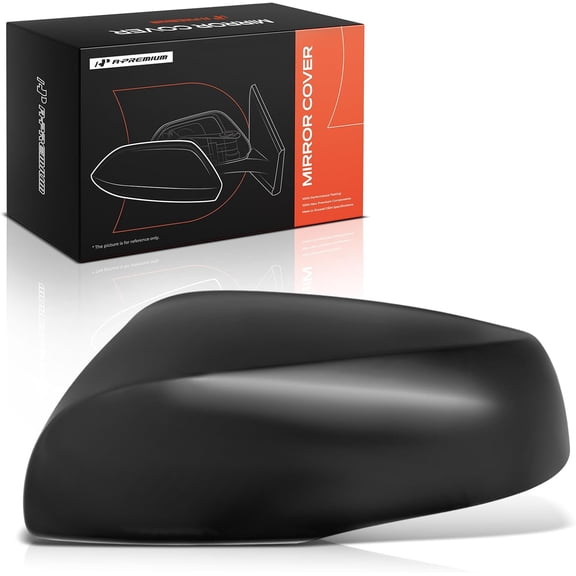 A-Premium Driver Side Rearview Mirror Cover Cap - Compatible with Toyota RAV4 2019 2020 2021 2022 2023 2024 - Smooth Black, with Turn Signal Hole