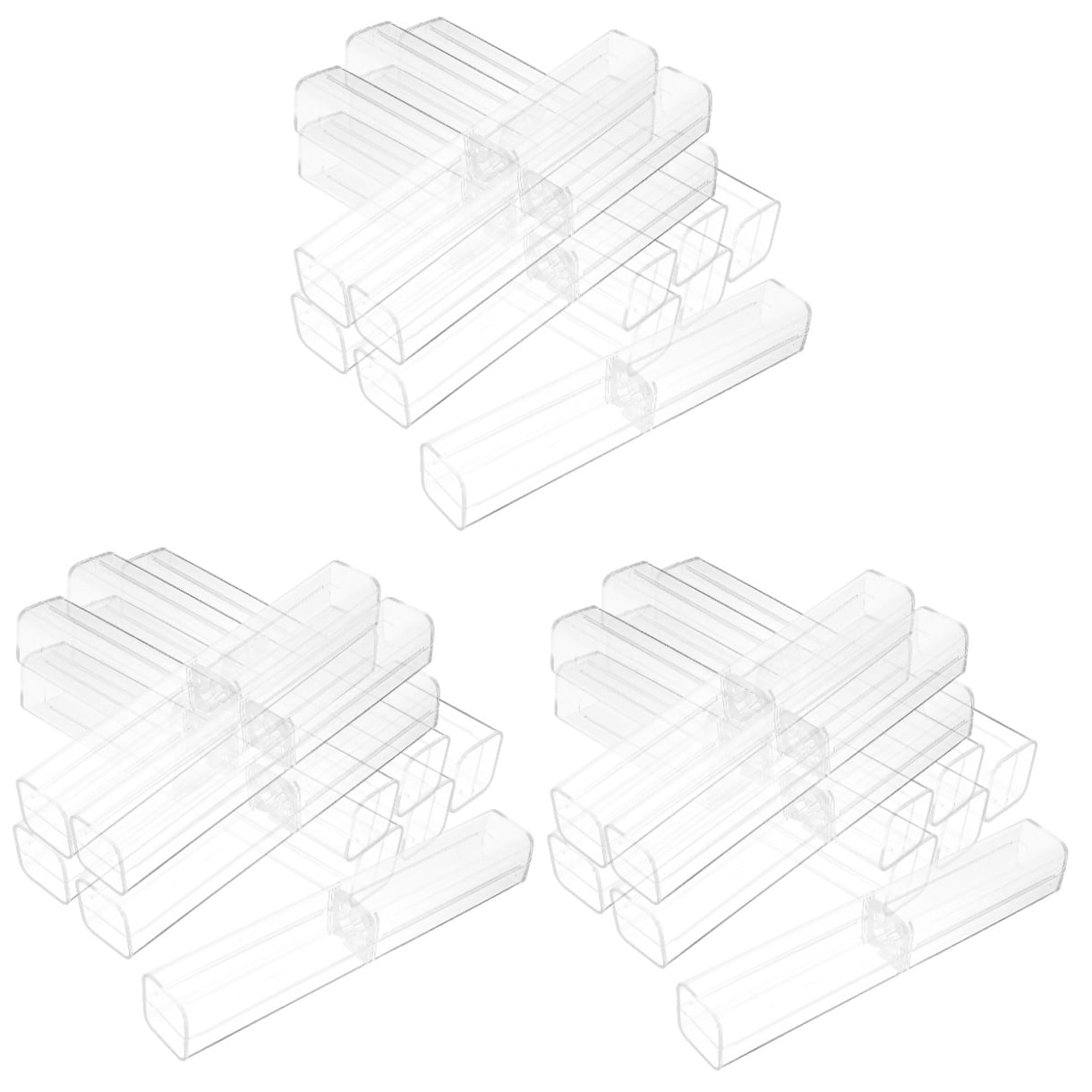 SHOWERORO Clear Pencil Cases, Compact and Portable, Perfect for Business Trips, 75Pcs