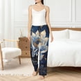 thumbnail image 4 of Sikiie Blue Golden Dream Lotus Women’s Ultra-Soft Comfy Lounge Pants Sleepwear Comfy Lounge Pants Drawstring Sleep Bottoms with PocketsLarge, 4 of 6