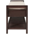thumbnail image 6 of EUROCO 35" Shoe Rack Storage Bench, Entryway Wood Bench with Cushioned Seat, 2 Drawers and Bottom Shelf, White, 6 of 8