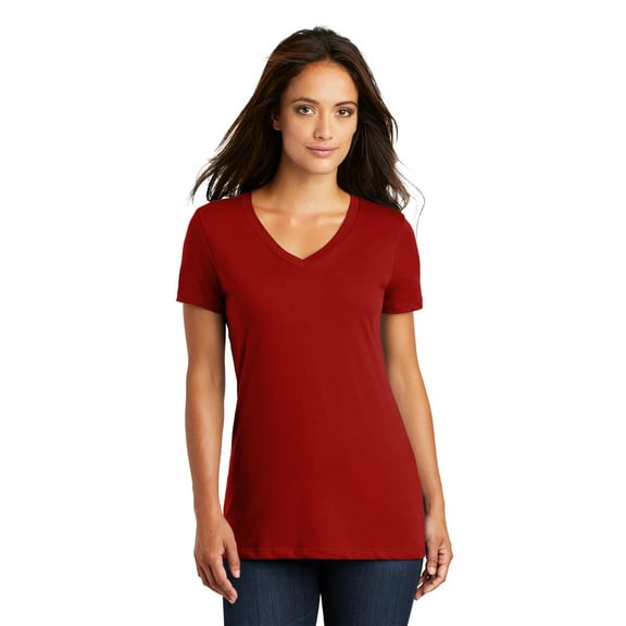 District Made - Ladies Perfect Weight V-Neck Tee. Dm1170l