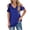 Blue, variant on T Shirts For Women Womens Tops Textured High Neck Zipper Pocket Loose Baseball Jacket Jacket