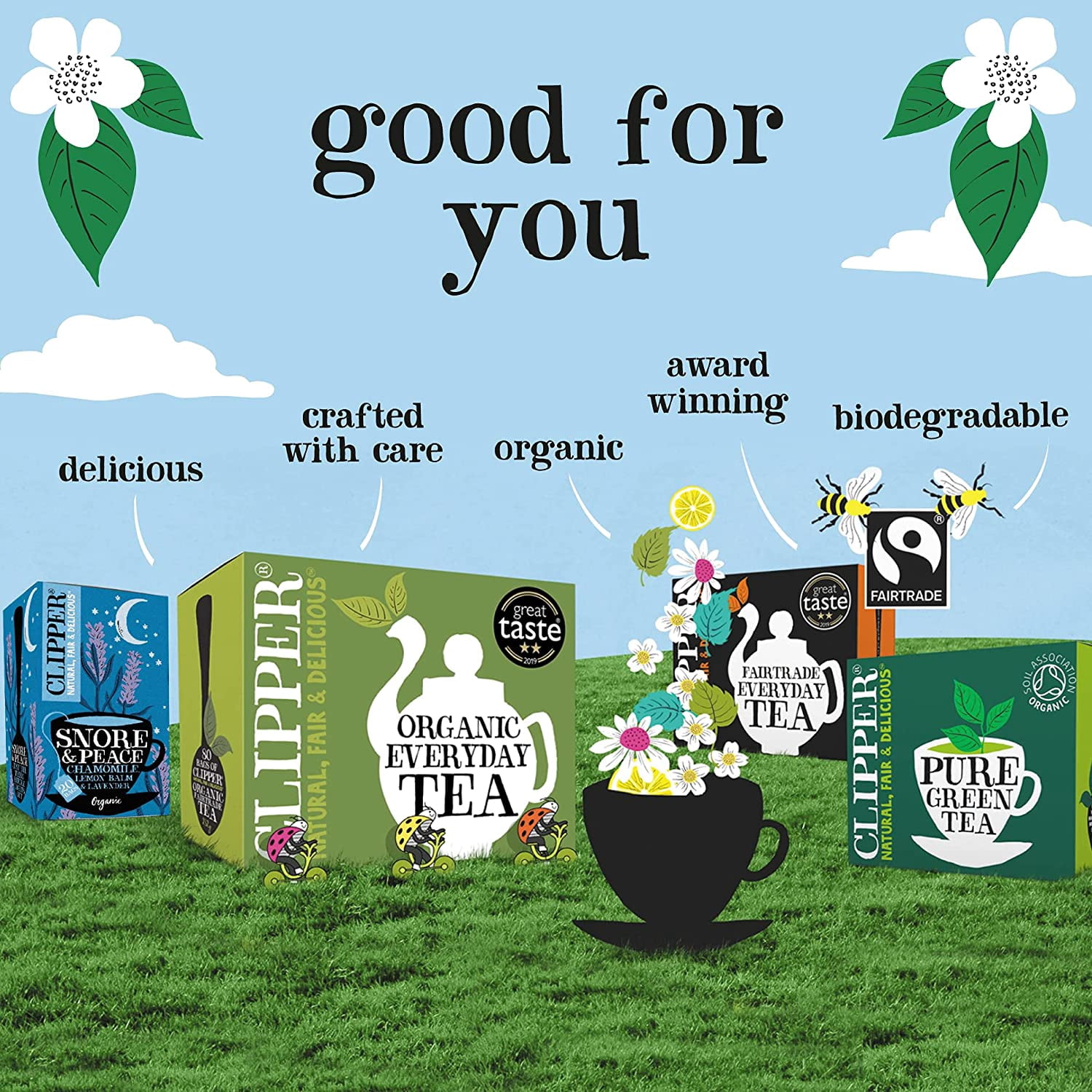 Clipper Organic Fairtrade Green Tea 80S, Imported from Britain