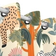 thumbnail image 3 of Elephant Trees Zebra Monkey Birds Black Out Curtains Aesthetic for Bedroom Living Room Sliding Glass Doors Kitchen Windows 2 panels set, 3 of 5
