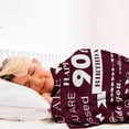 thumbnail image 4 of Yibo 60th Birthday Gifts for Her Blanket Flannel Soft and Comfortable Anti-static Bed Sofa Blanket, 4 of 7