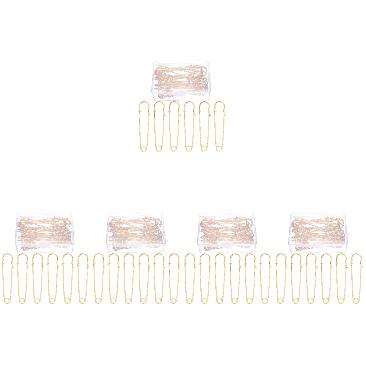 Masteelf 50 pcs Simple Retro Safety Pin Clips DIY Crafting Pin Stainless Steel Brooch Pin for Sewing