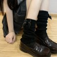 thumbnail image 1 of Lolita-calcetines largos de punto para mujer, calentadores de piernas, cubierta de pie cálida, calentador de brazos blanco, calcetines de ganchillo, puños de botas, Otoño e Invierno, 1 of 4