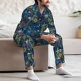 thumbnail image 7 of Naloa Halloween Elements Men’s Pajamas Set - Long Sleeve Button Down Sleep Shirt and Pajama Bottoms Sleepwear Set-XX-Large, 7 of 7