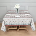 thumbnail image 3 of Christmas Tree and Bird Pattern Square Tablecloth,Waterproof Square Table Cover,Wipeable Spillproof Washable Table Cover for Home Kitchen Party Decor 60"x60"(152x152cm), 3 of 6