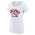 thumbnail image 2 of Women's G-III 4Her by Carl Banks  White Cincinnati Reds Filigree Team Fitted T-Shirt, 2 of 3