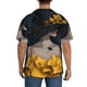 thumbnail image 3 of Fotbe Elegant Lady With Hat Camisa Estampada de Manga Corta para Hombre, Casual de Verano, Estilo Playero, Sin Arrugas-Medium, 3 of 5