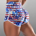 thumbnail image 2 of ZRBYWB Womens Shorts Womens Casual High Waist Running Shorts Independence Days Printed Workout Gym Shorts Relaxed Fit, 2 of 7