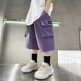 thumbnail image 2 of UAYOTSE Boys Shorts Summer Comfortable And Breathable Sports And Casual Cargo Shorts,Sizes 4-5 Years, 2 of 4