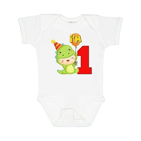 

Inktastic 1st Birthday Cute Dinosaur Gift Baby Boy or Baby Girl Bodysuit
