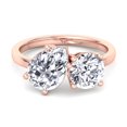 thumbnail image 2 of Vienna - Pear & Round Double Diamond Engagement Ring, 2 of 5