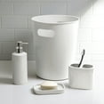 Mainstays Basic Plastic 2.64 Gallon Wastebasket in White for Bathroom