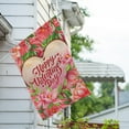 thumbnail image 2 of America Forever Pink Valentine Flowers House Flag, 28 x 40 inch Double Sided, Happy Valentine Day Heart Banner, Pink Rose Floral Love Decor, Outdoor Yard Decoration, February Holiday, 2 of 4
