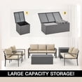 thumbnail image 5 of AECOJOY 7-Piece Metal Sectional Outdoor Furniture Set with 2 Storage Boxes, Beige, 5 of 8