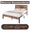 thumbnail image 7 of Fluest Full Size Bed Frame with Headboard and Footboard,Metal Support,No Box Spring Needed, Rustic Brown, 7 of 7