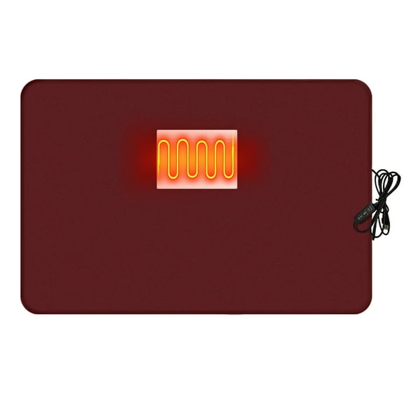 xjwjuw USB Heated Blanket, Portable Car Office Travel Heating Throw with 3 Temperature Settings and Timer Control, Fast Heating and Energy Saving Soft Warm Blanket for Winter Use