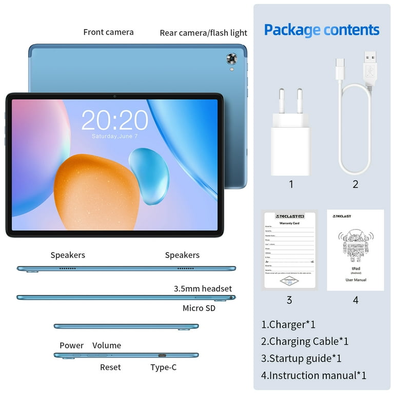 TECLAST P30S 10.1 inch Android 12 Tablet, 12GB RAM 128GB ROM