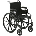 thumbnail image 1 of Silla de ruedas Invacare 9XT_29155 Serie 9000 XT de alto rendimiento, ligera, con brazos de longitud completa y asiento de 45 cm de ancho, color negro satinado, 1 of 5