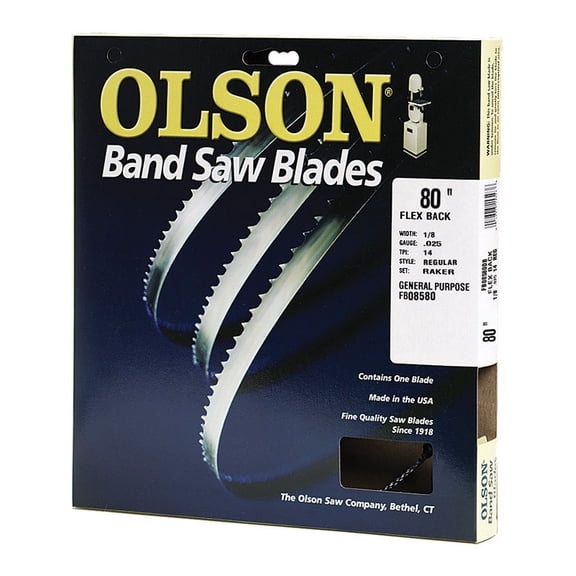 Olson Band Saw Blade Hard Edge 80 " Long X 1/8 " W 14 Tpi