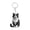 F, variant on Cat Keychain Double Sided 2D Flat Acrylic Pet Hanging Decoration Lifelike Cat Keyring Accessories for Car Mirror Window Backpacks