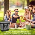 thumbnail image 5 of Cooler Bag Large Insulated Reusable Grocery Bag Transport Cold Hot Food Apply to Delivery Bag Travel Picnic Cooler 20"×8"×15" Gray, 5 of 7
