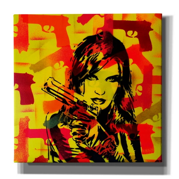 Epic Graffiti 'Revolver Yellows' by Abstract Graffiti Canvas Wall Art, 37" x 37"