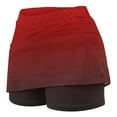 thumbnail image 3 of gbyLJF Womens Skorts High Waisted Tummy Hide Athletic Tennis Golf Skirts with Shorts Pockets Biker Shorts Red S, 3 of 5