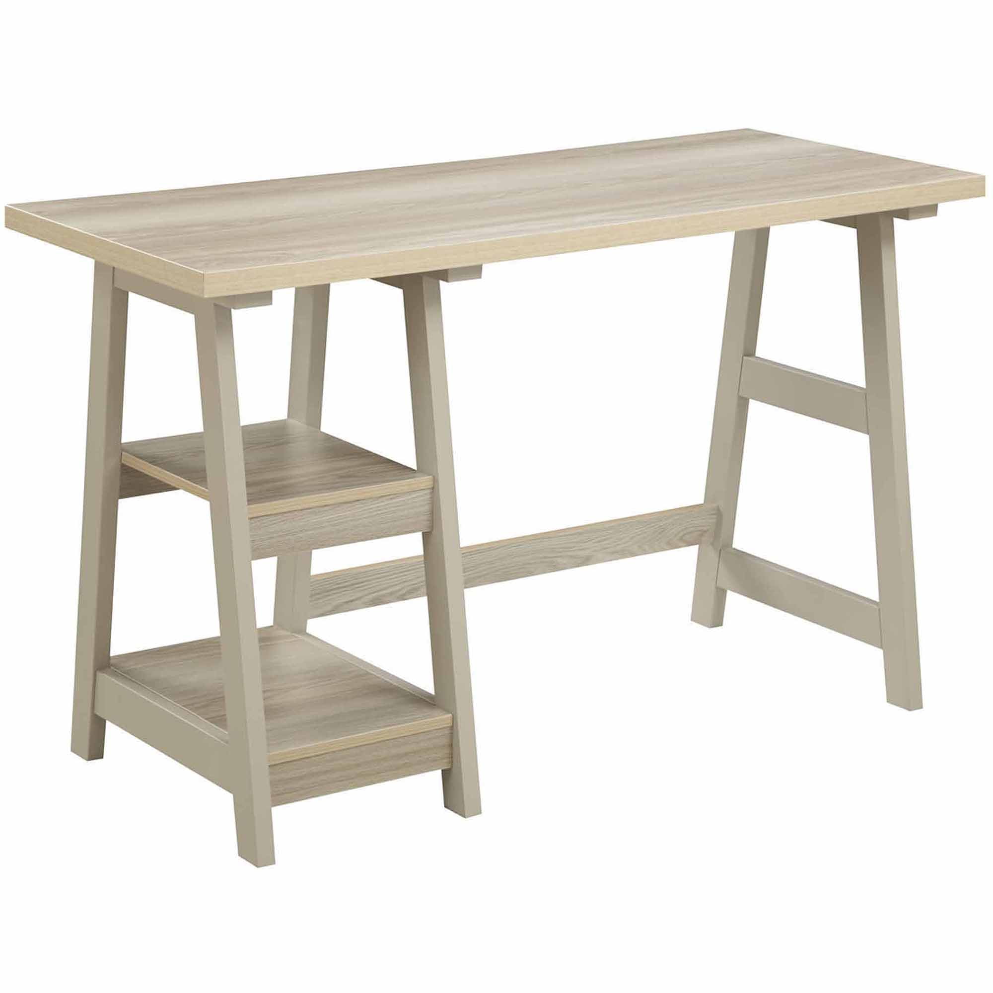 Convenience Concepts Designs2go Trestle Desk In Black Walmart for Black Trestle Desk