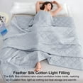 thumbnail image 6 of Under $25 Cool Silk Summer Quilt, Class A, Single/Double, Machine Washable, Air Conditioning Quilt, Gift, Thin Quilt, Solid Color Printed, Air Conditioning Quilt, Summer Quilt (200X230Cm, Silver Gray), 6 of 9