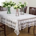 thumbnail image 2 of Saro Lifestyle Handmade Crochet Cotton Lace Table Linens, 2 of 5