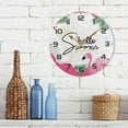thumbnail image 7 of GZHJMY Pink Flamingo Wall Clock, 10" Silent Non Ticking Round Clock, Oil Painting Easy to Read Clock for Living Room Bedroom Bathroom Home Decor Holiday Gifts, 7 of 7