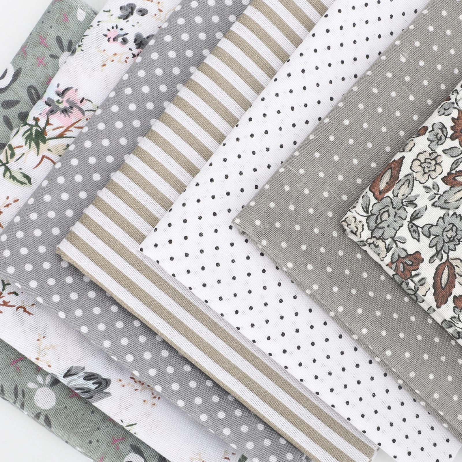 7pcs Pre-cut Floral Cotton Fabric Squares, EEEkit 20 x 20'' DIY Sewing Fabric Bundles for Quilting, Sewing, Patchwork & DIY Crafts