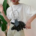 thumbnail image 2 of Women Fashion Dinosaur Shape PU Leather Rivet Chain Crossbody Shoulder Bag Girl, 2 of 5