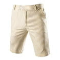 thumbnail image 5 of Unique Bargains Men's Mid-Rise Stripe Flat Front Chino Walk Shorts, 5 of 8